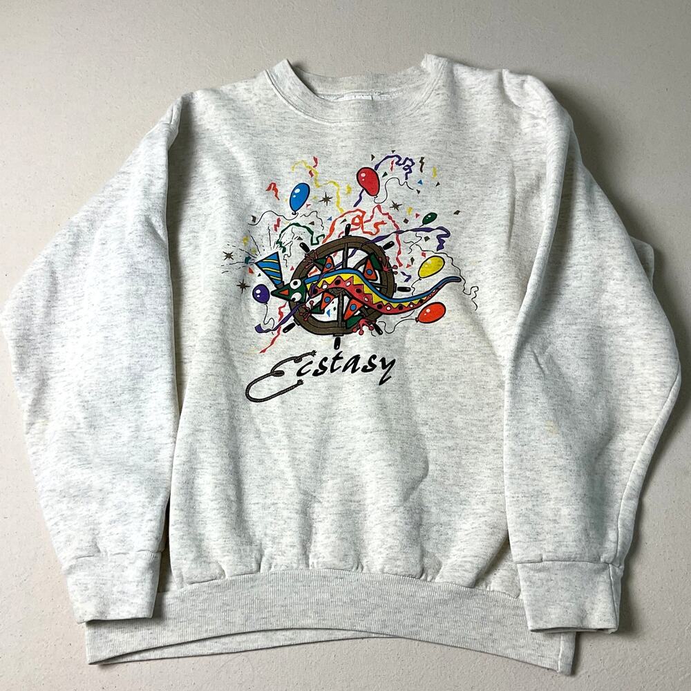 Vintage Rudman 90's Classic Cruise Ship Mens Size XL White Crewneck Sweatshirt